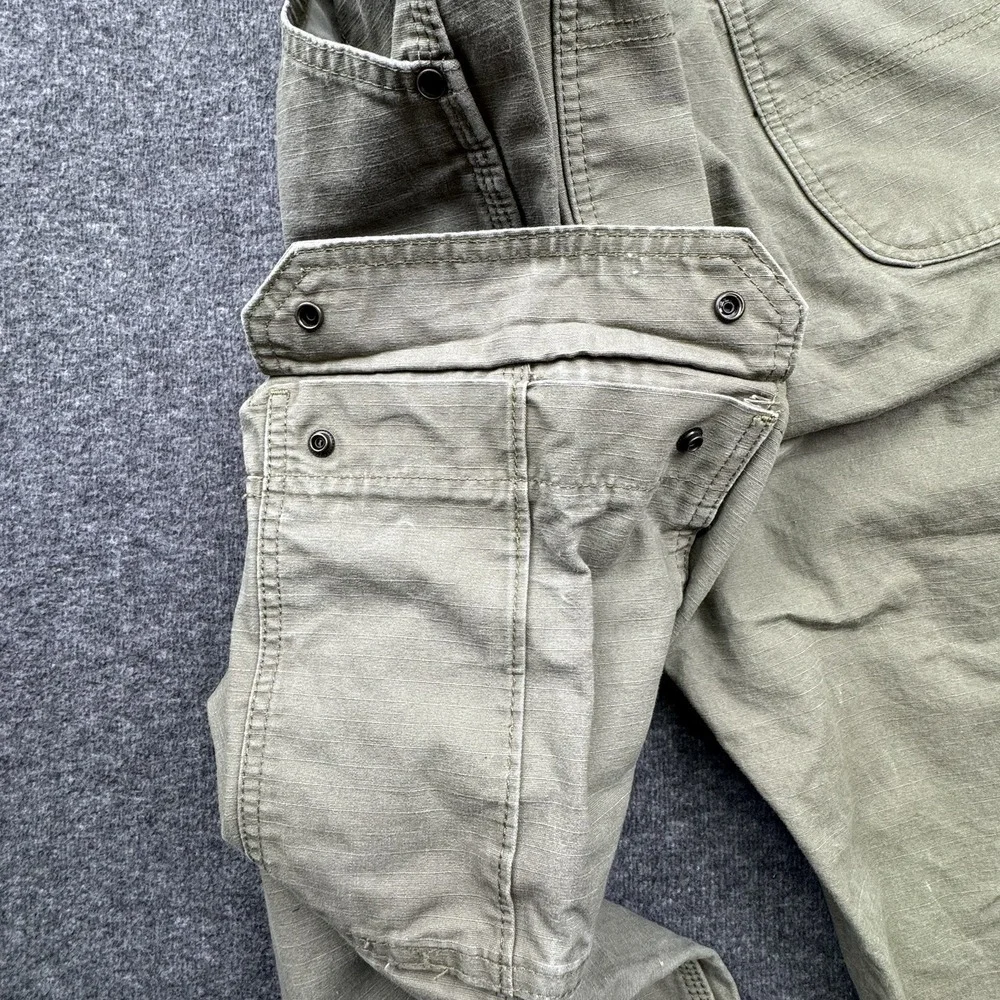 Wrangler Riggs Canvas Double Knee Cargo‎ Pants Green Carpenter Men's 38x30 Work